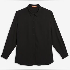 JOE FRESH Black office button up shirt, size small